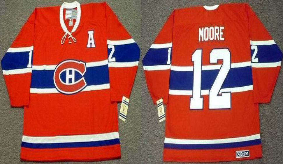 2019 Men Montreal Canadiens #12 Moore Red CCM NHL jerseys->montreal canadiens->NHL Jersey